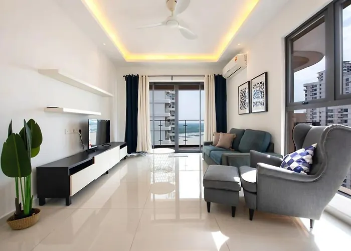 Comfy 3Br Apt In Danga Bay Free Parking Sea View